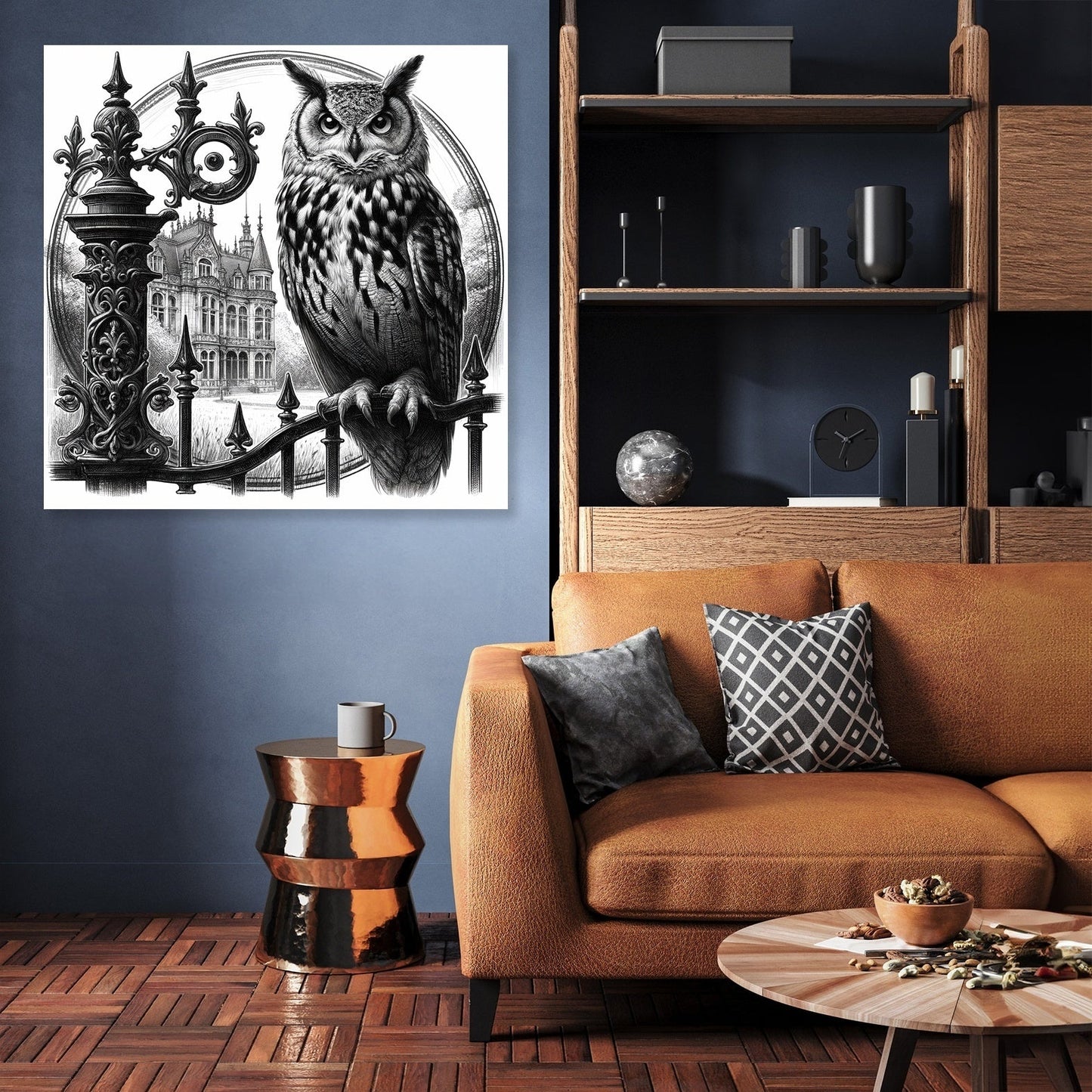 Victorian Owl Canvas