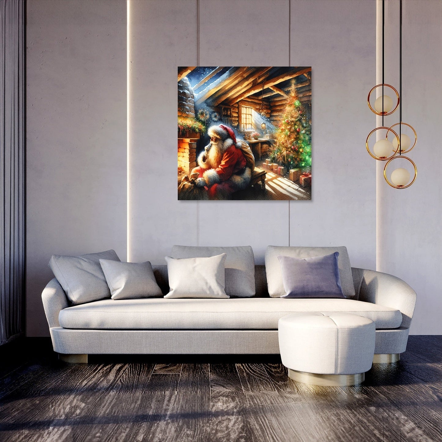 Santa's Serene Solitude Canvas