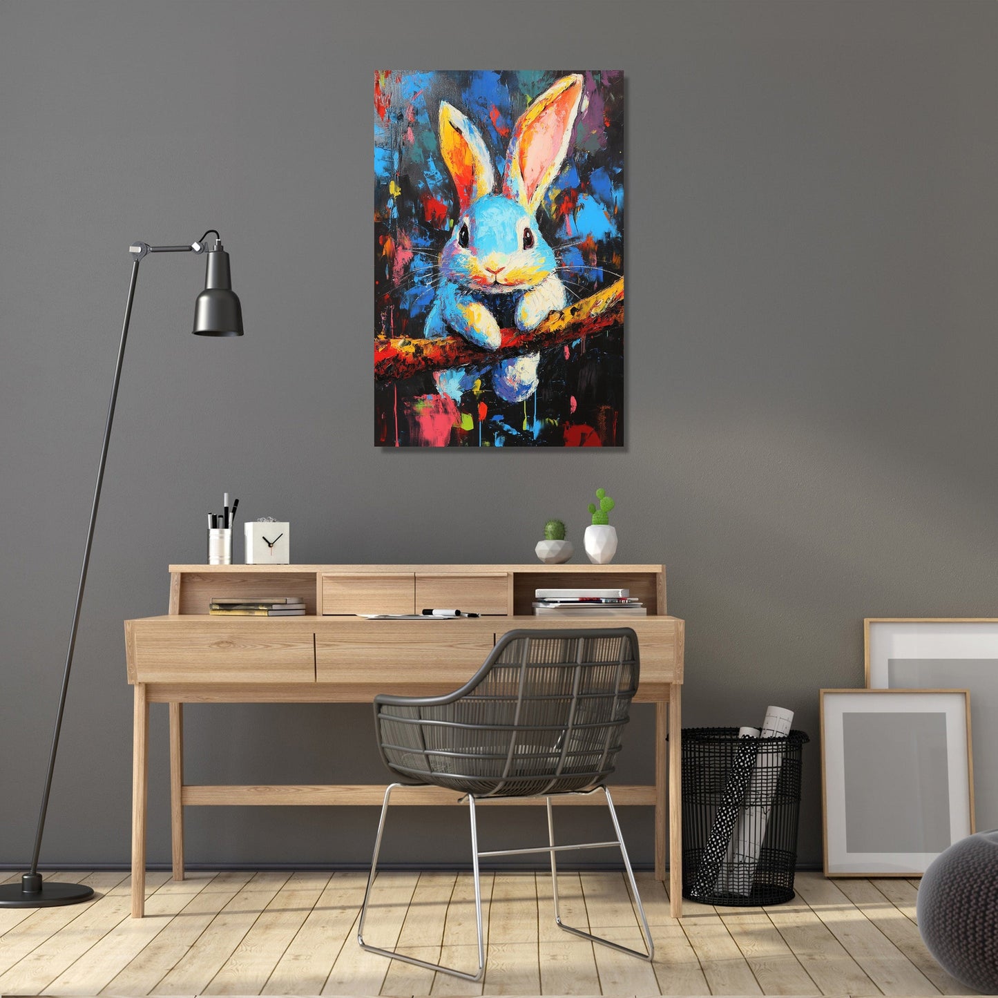 Swinging Bunny Canvas