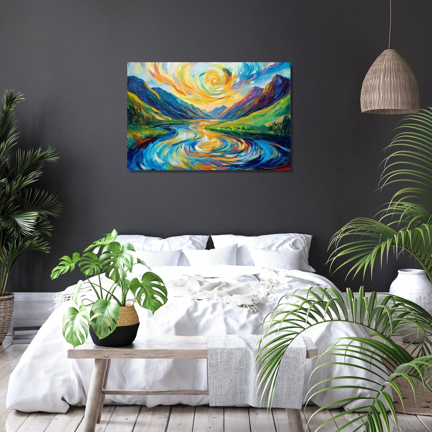Psychedelic River Reverie Canvas