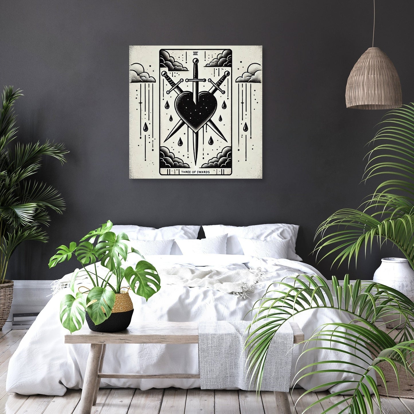 Three of Swords Canvas