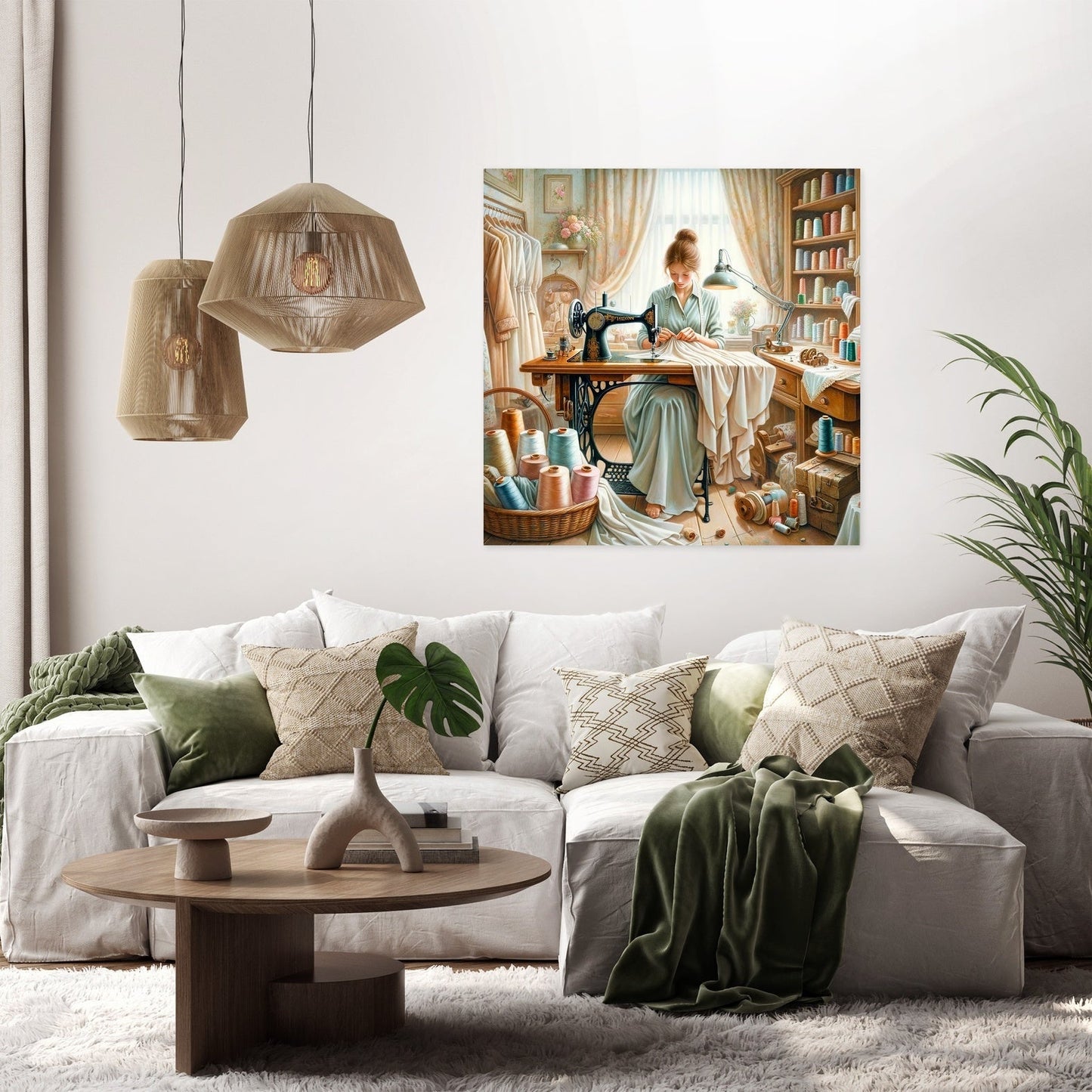 Seamstress's Dedication Canvas