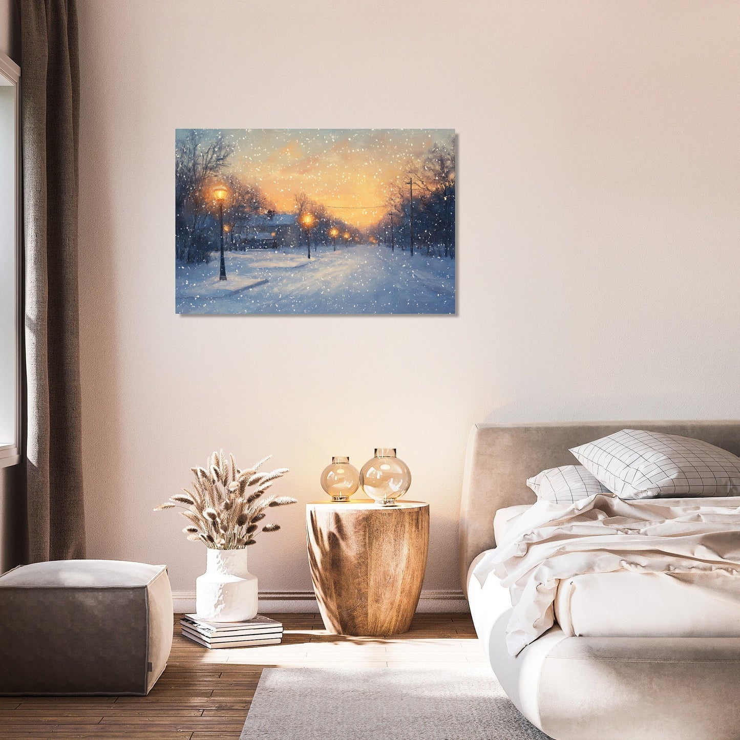 First Snow on Silent Canvas