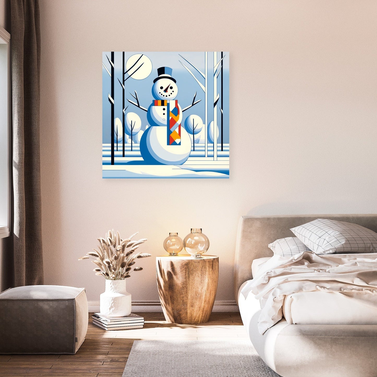 Geometric Winter Canvas