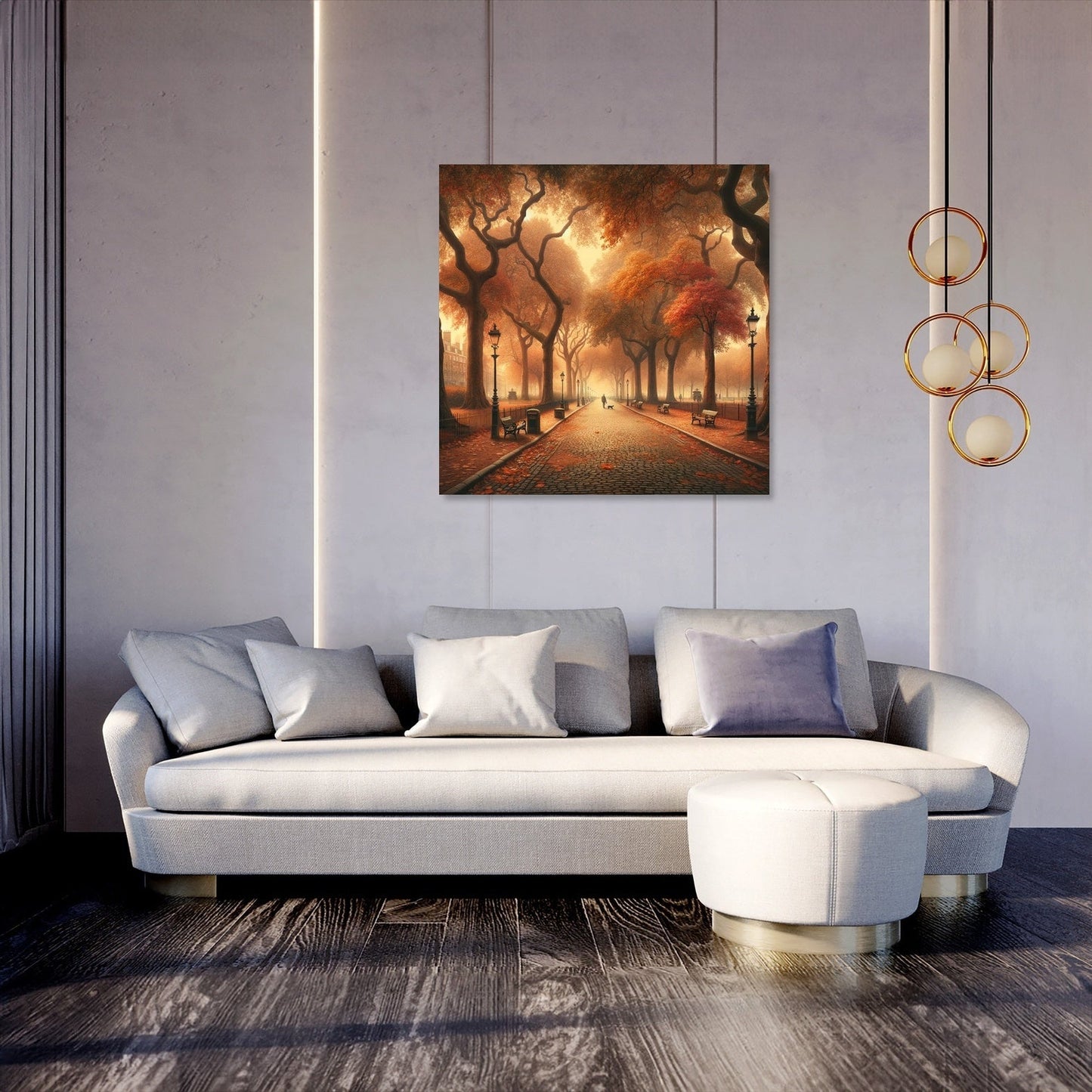 Autumn Park Elegance Canvas