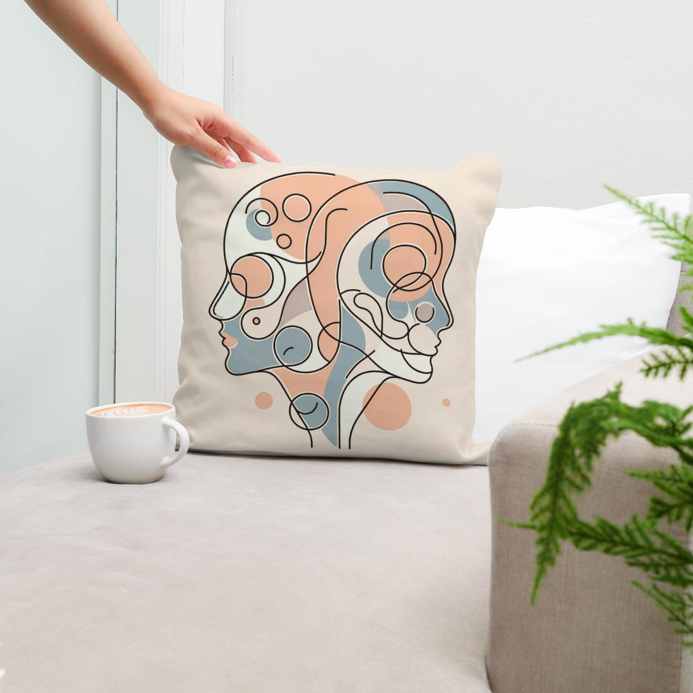 Faces in Harmony Cotton Cushion