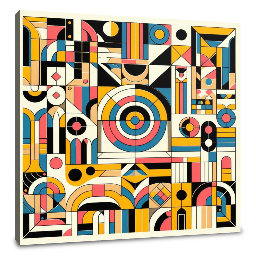 Vibrant Geometric Harmony Canvas