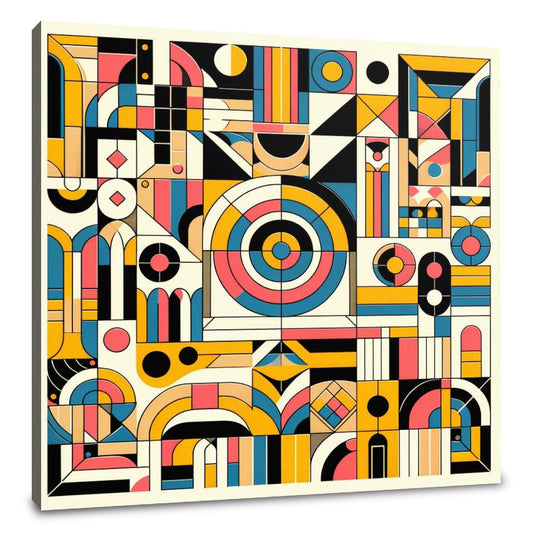 Vibrant Geometric Harmony Canvas