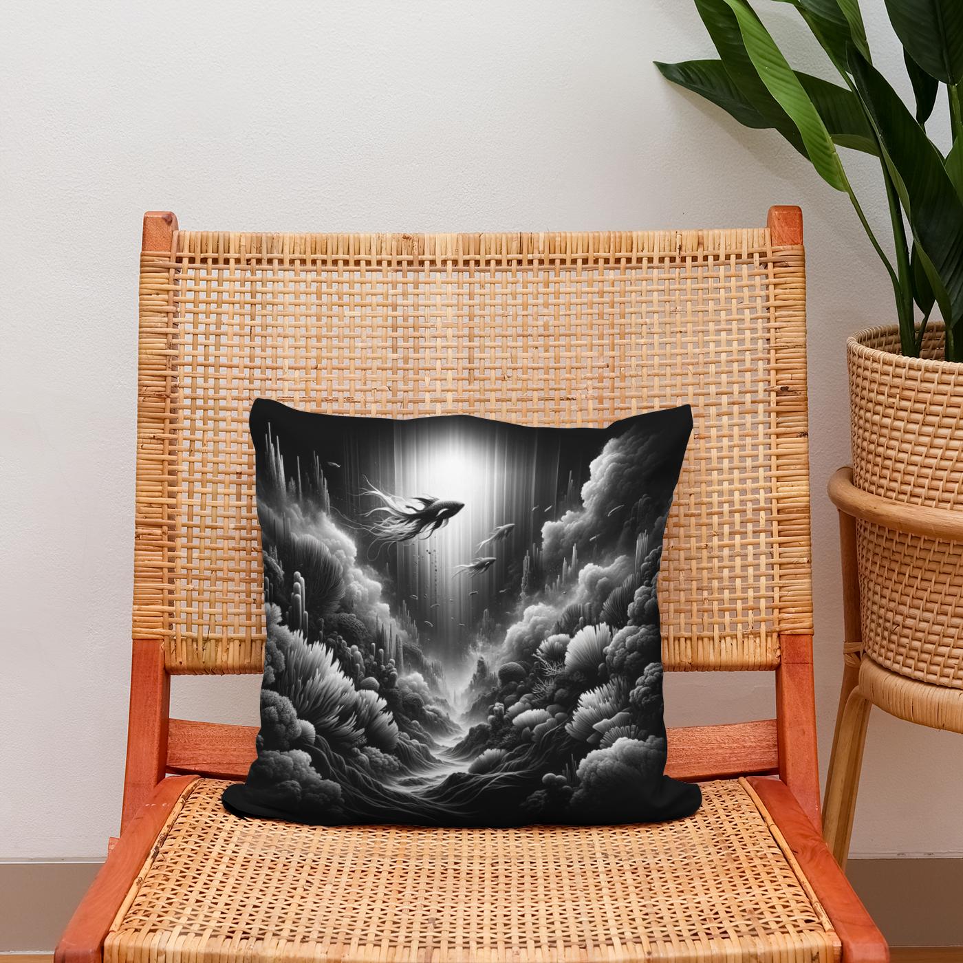 Mysteries of the Deep Cotton Cushion