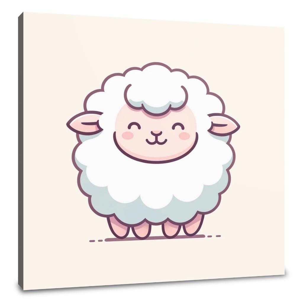 Gentle Fluff Sheep Canvas