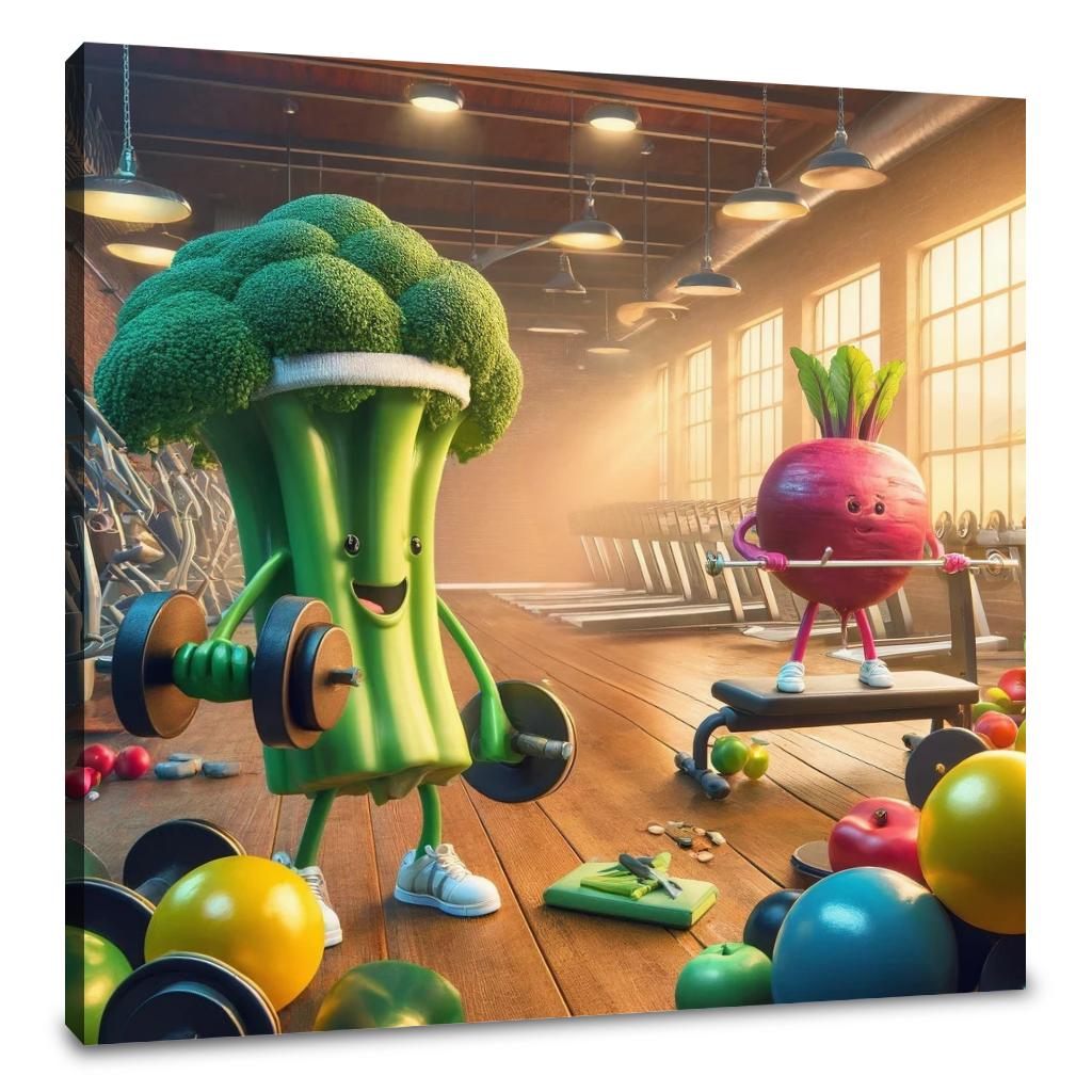 Broccoli's Gym Endeavor Canvas