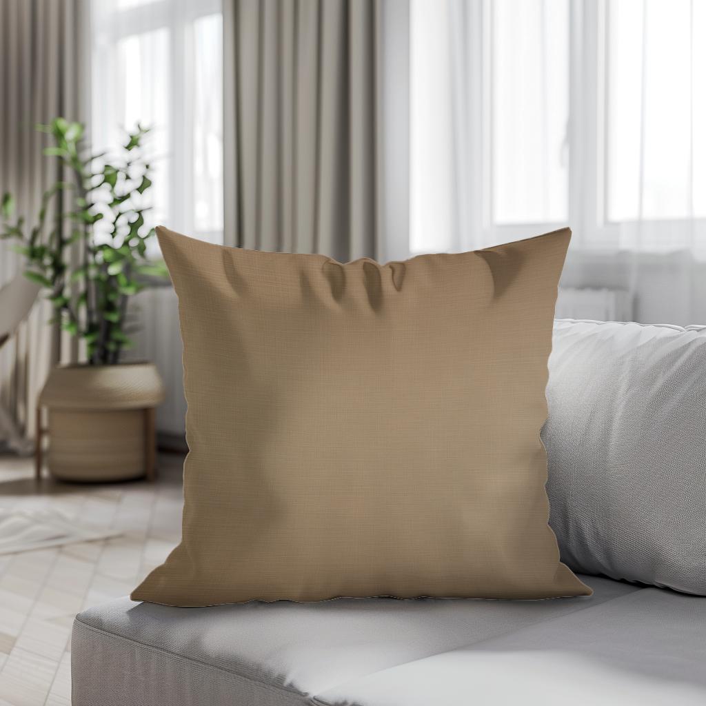 Pure Light Brown Cotton Cushion