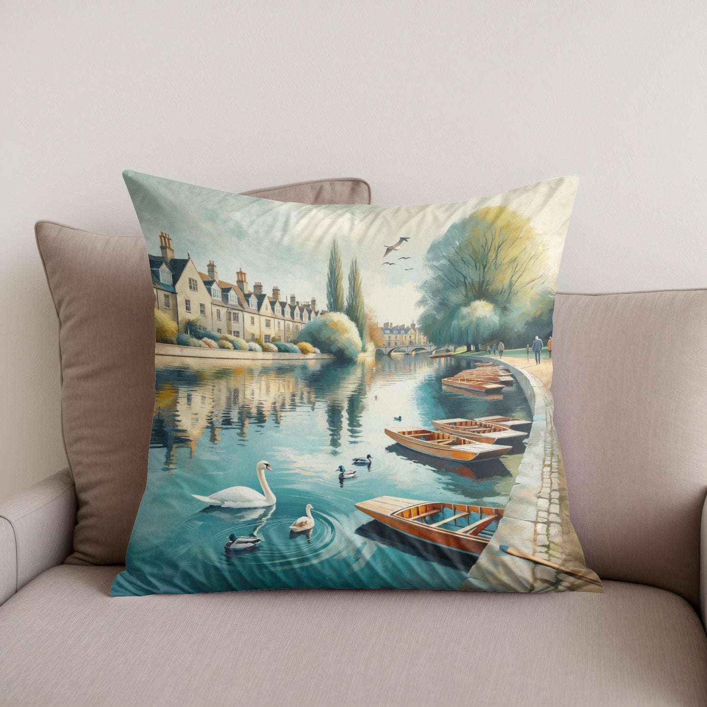 Cambridge Calm Cotton Cushion