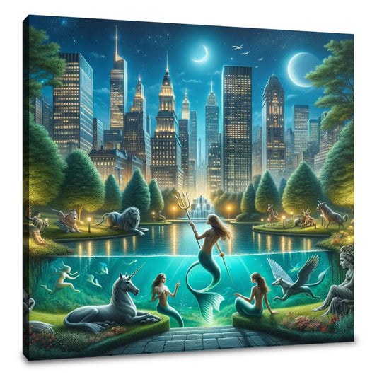 Cityscape Fantasy Fusion Canvas