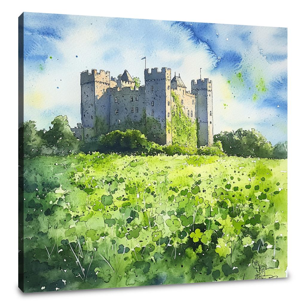 Irish Castle Spring Canvas