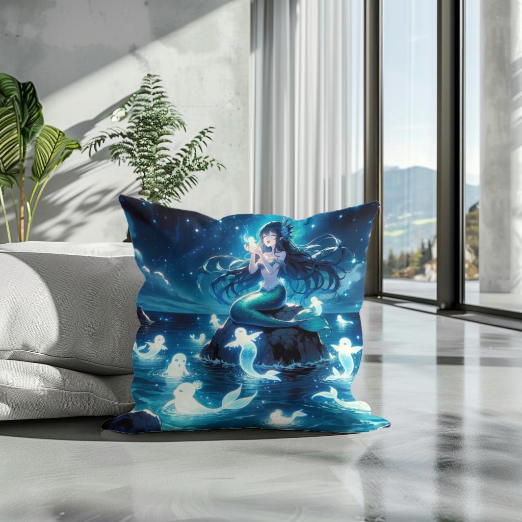 Ocean's Serenade Cotton Cushion