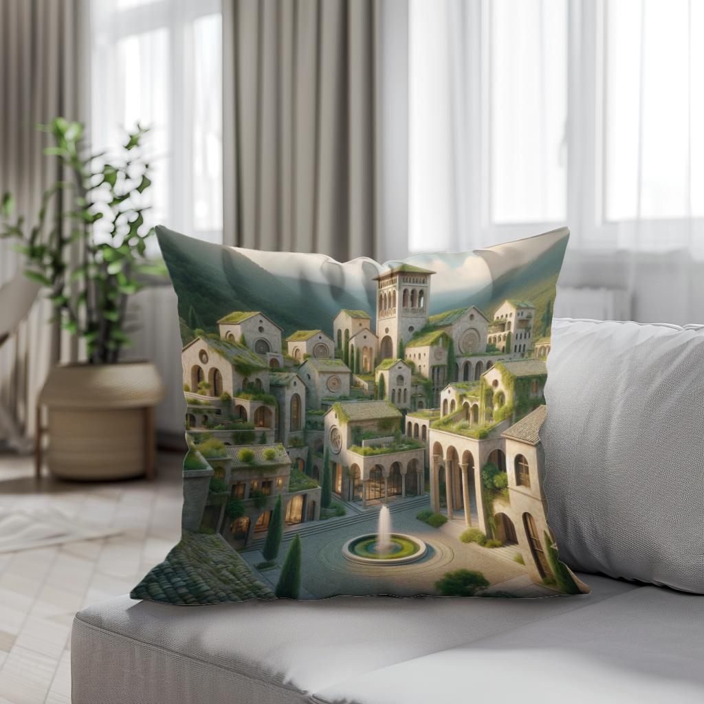 Romanesque Reimagined Cotton Cushion