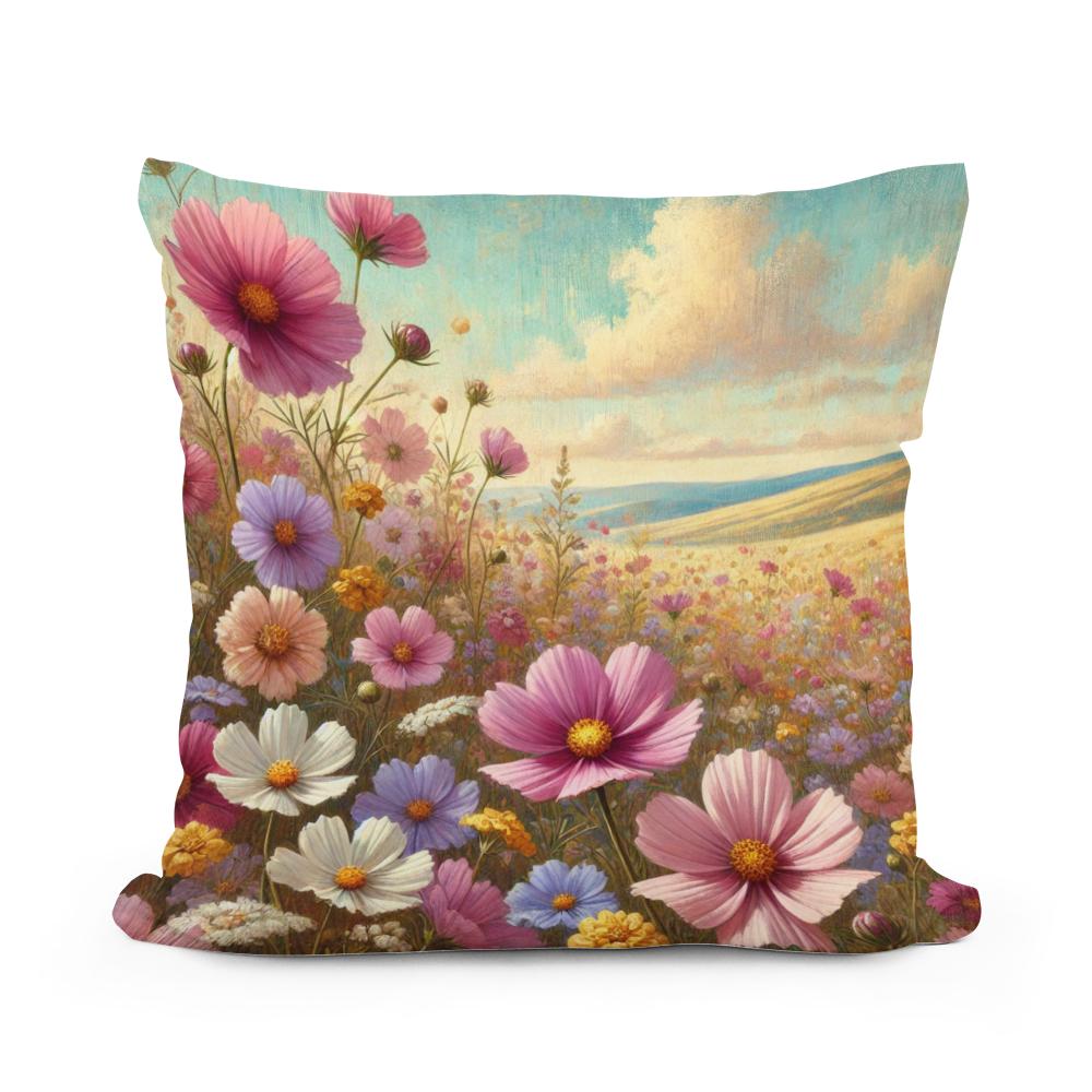 Summer Blooms Cotton Cushion