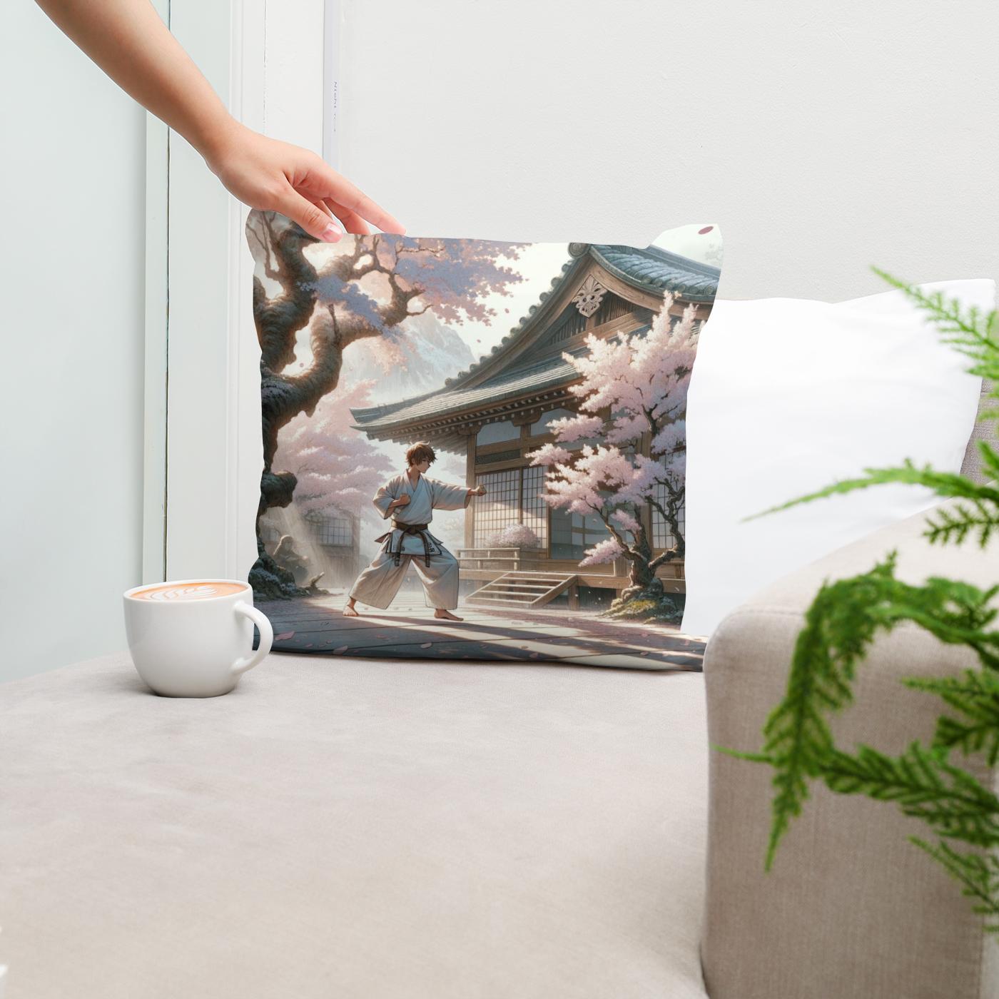 Cherry Blossom Dojo Cotton Cushion
