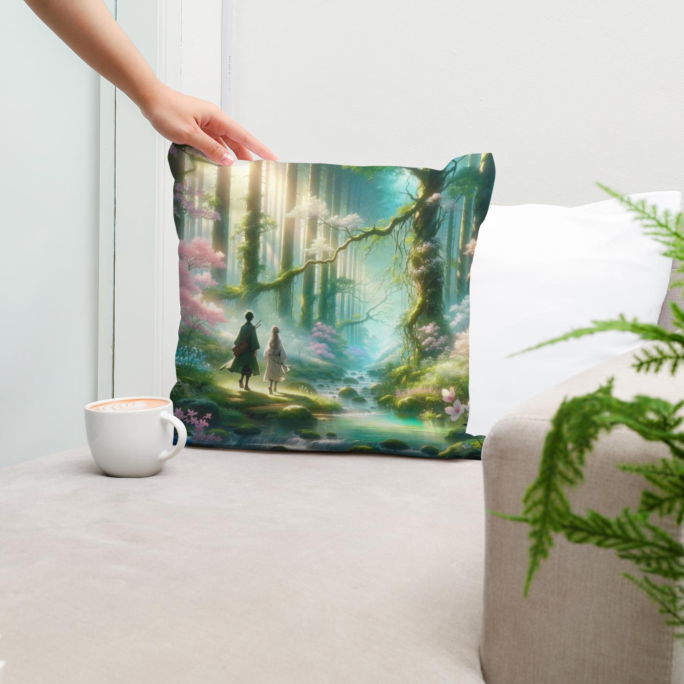 Enchanted Forest Journey Cotton Cushion