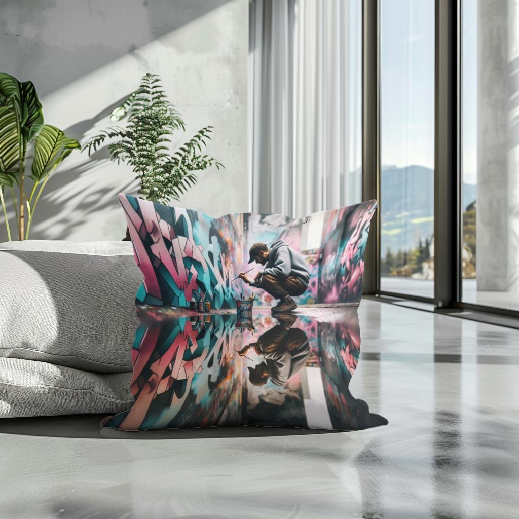 Urban Reflections Cotton Cushion