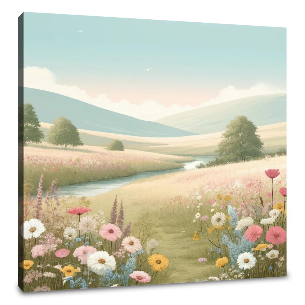 Tranquil Wildflower Meadow Canvas