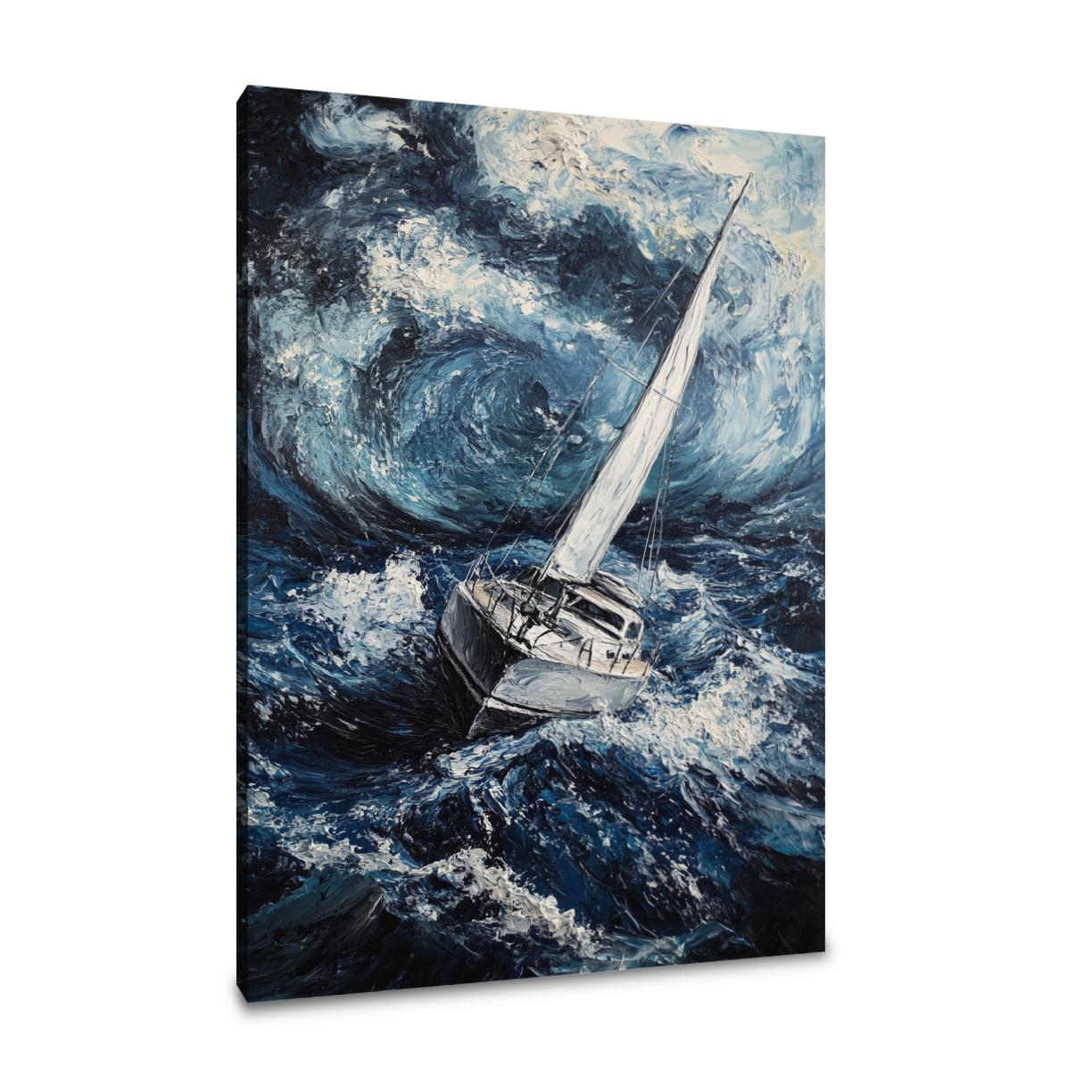 Stormy Seas Yacht Canvas