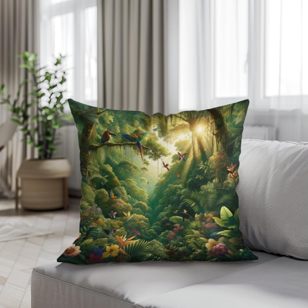 Verdant Canopy Cotton Cushion