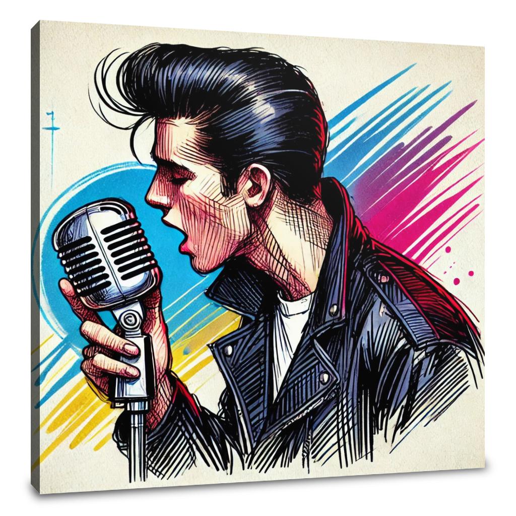 Rock'n'Roll Legend Sketch Canvas