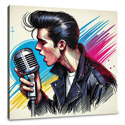 Rock'n'Roll Legend Sketch Canvas