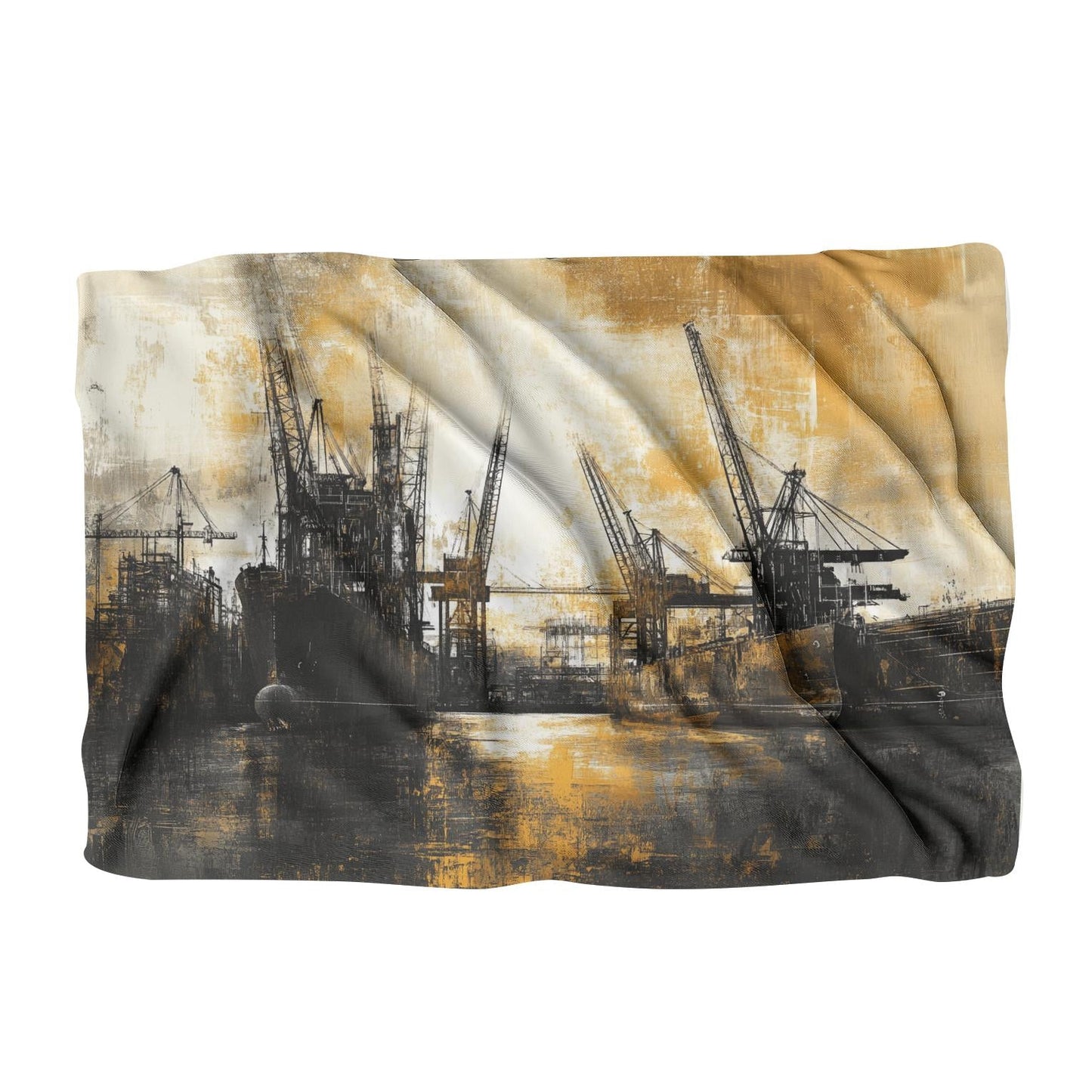 Shipyard Silhouette Blanket
