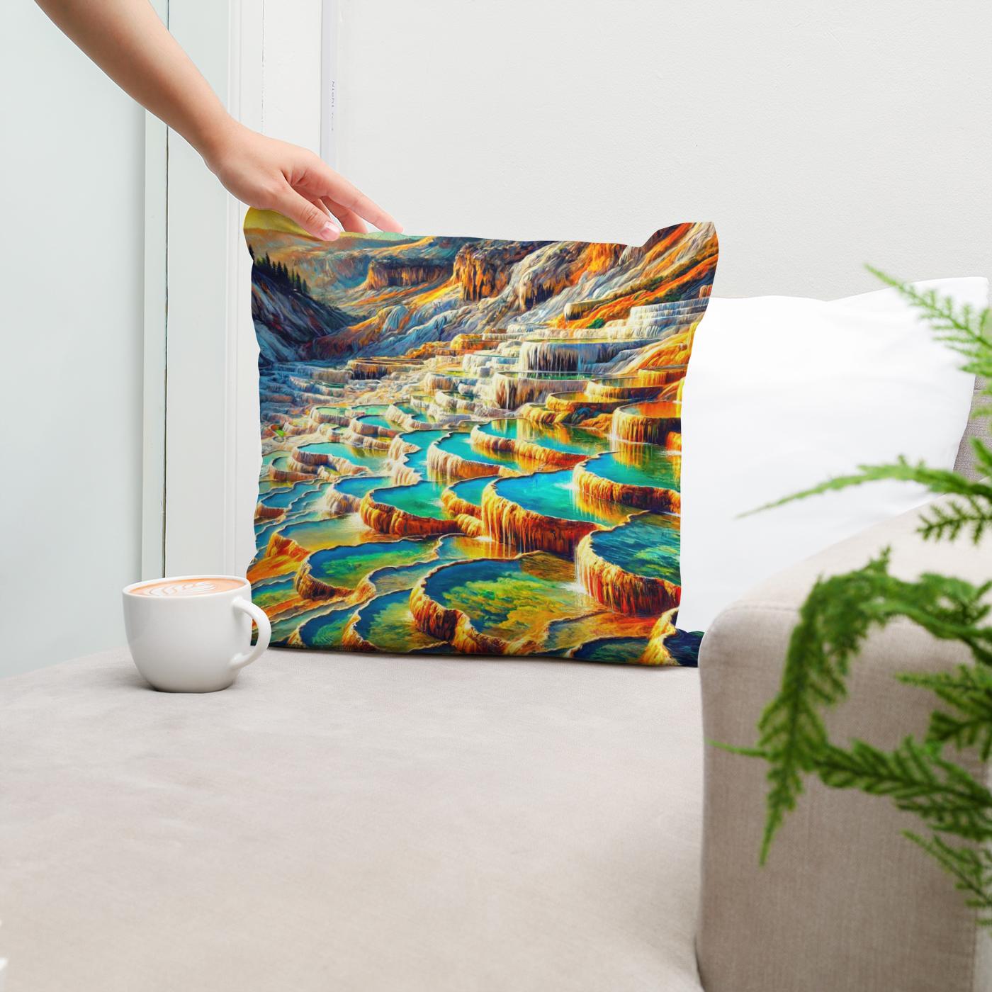 Terraced Springs Cotton Cushion