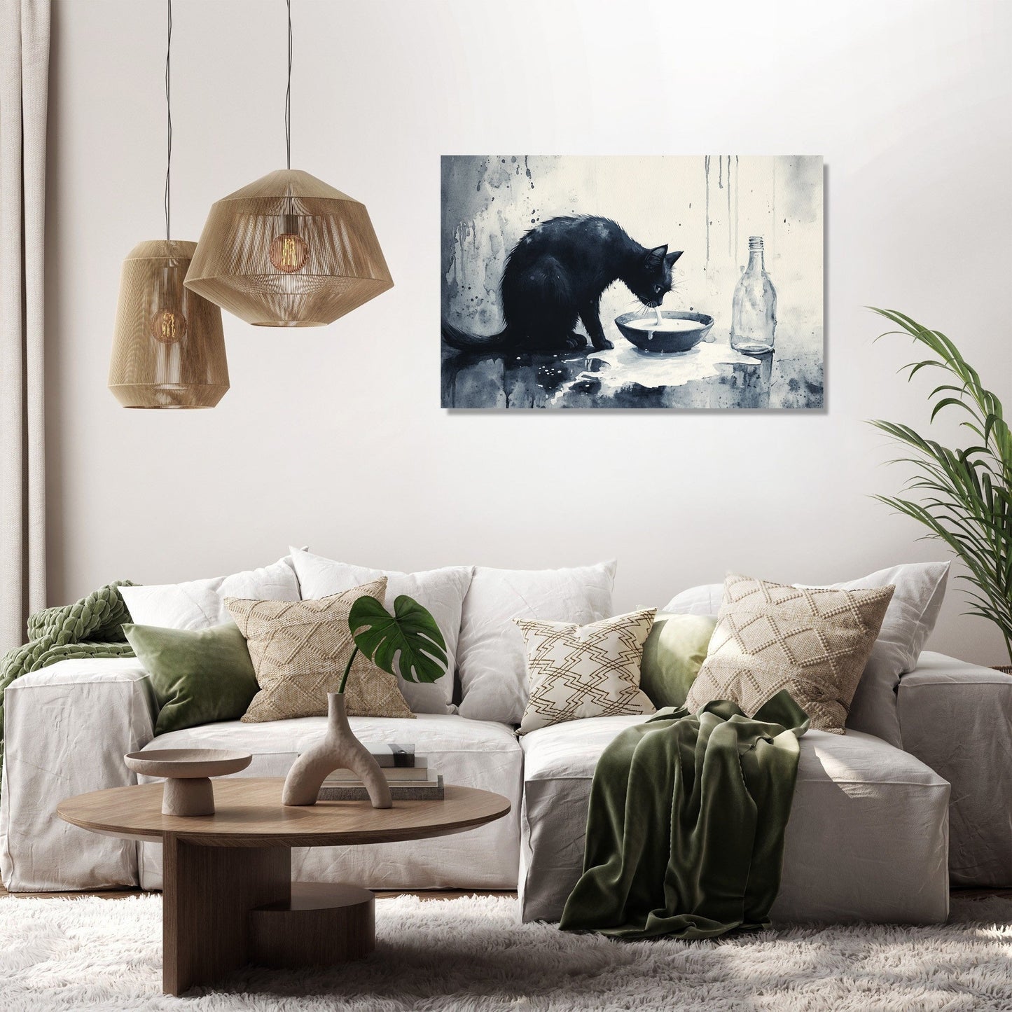Midnight Milk Spillage Canvas