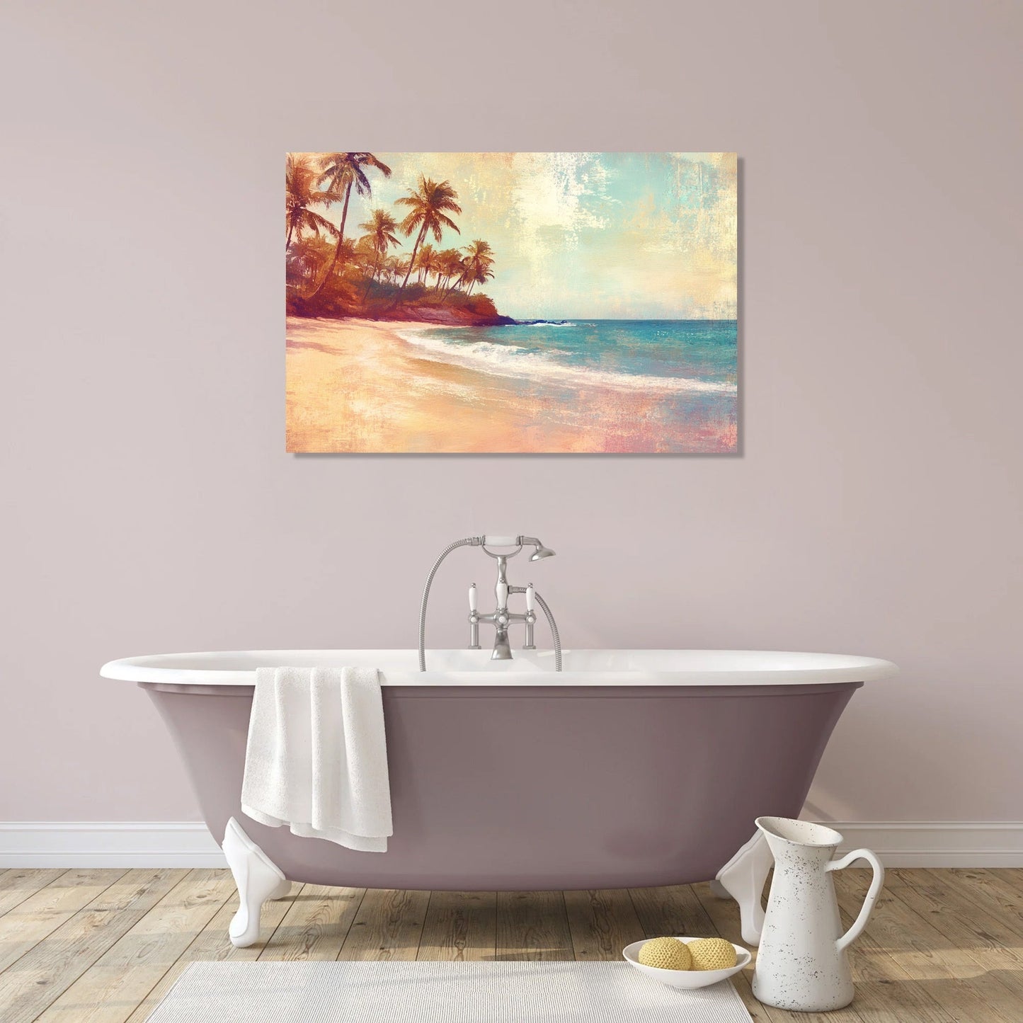 Melancholic Beach Reverie Canvas