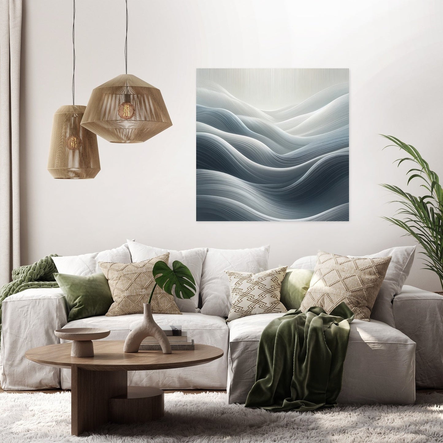 Serenity in Grey Canvas