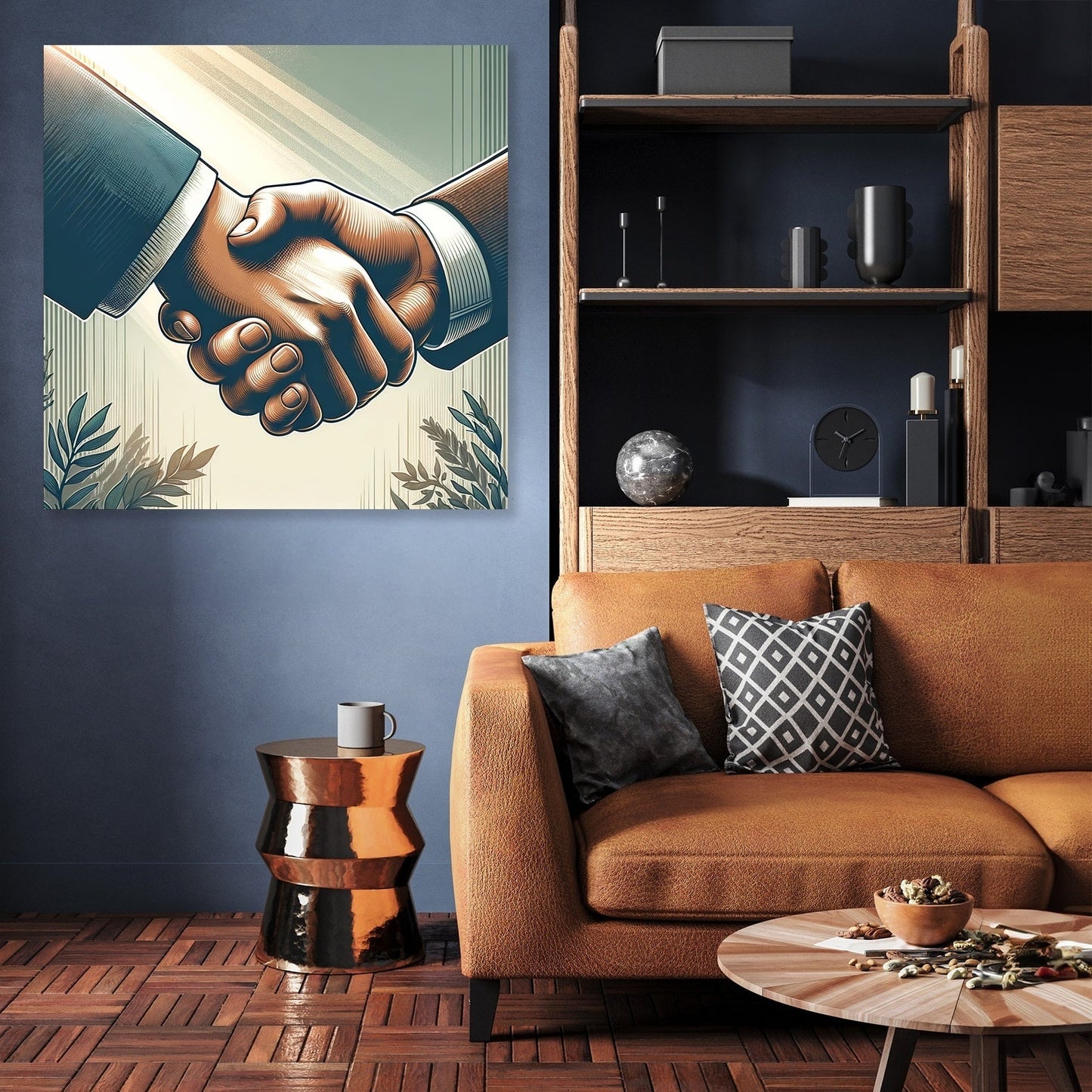 Trustful Handshake Canvas