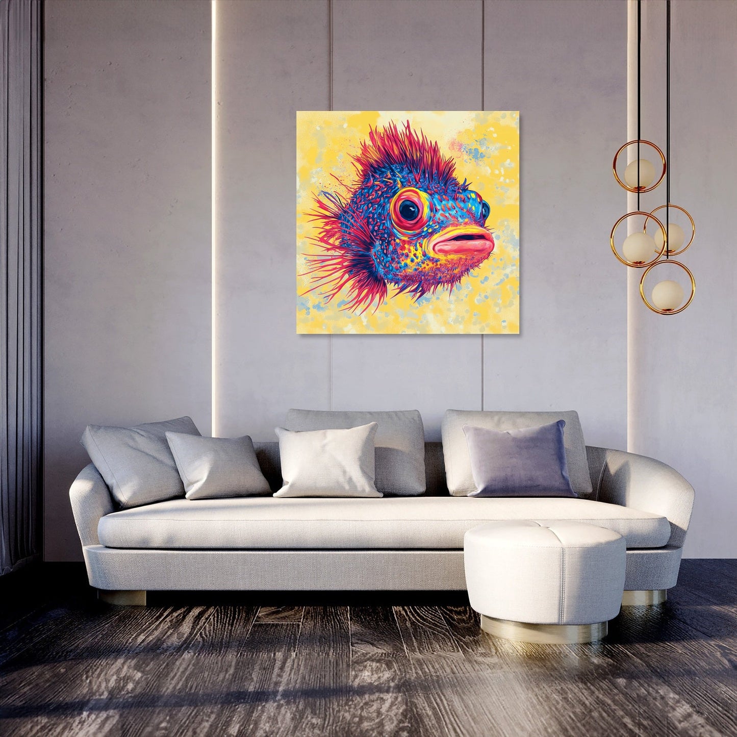 Pufferfish Radiance Canvas