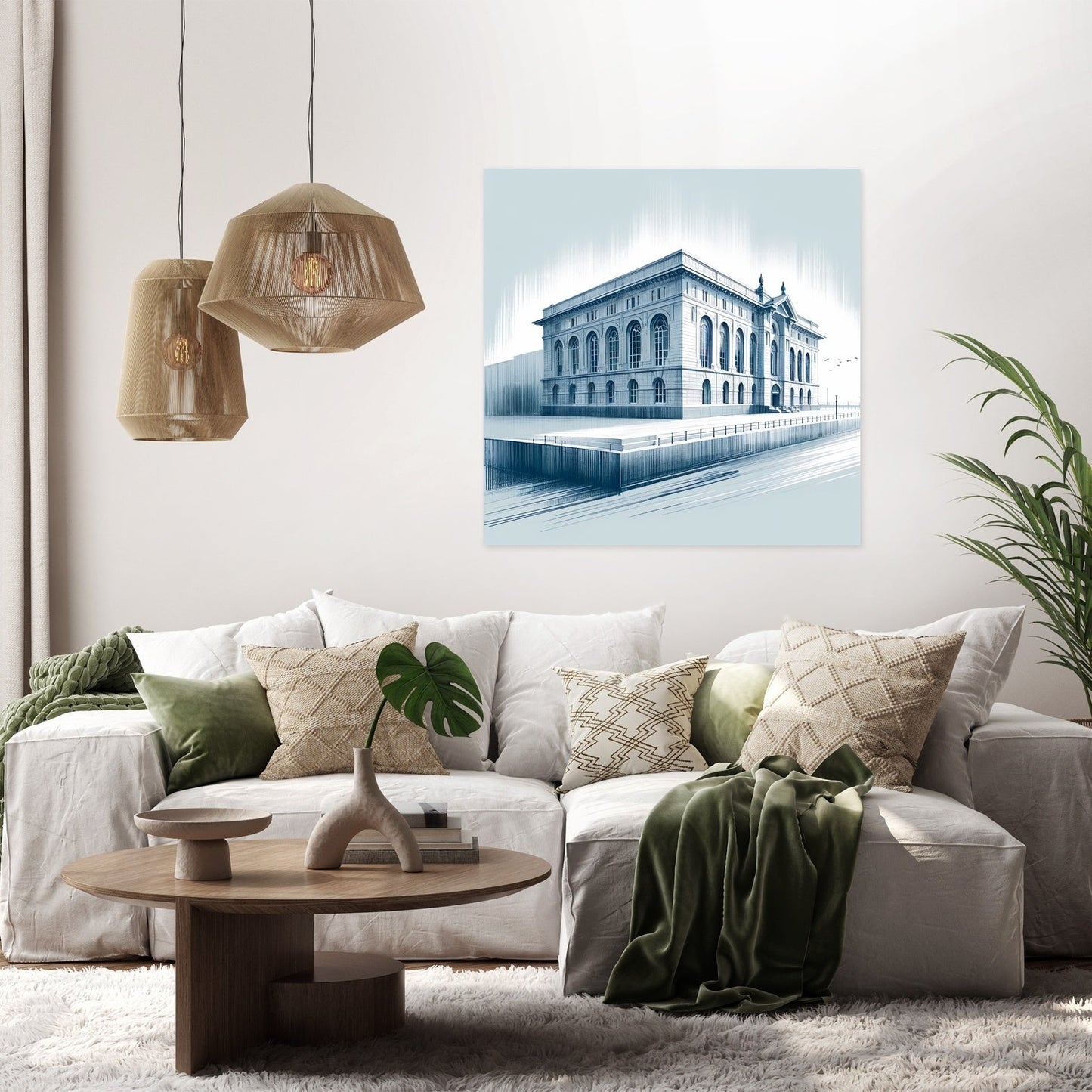Minimalist Merseyside Maritime Museum Liverpool Canvas