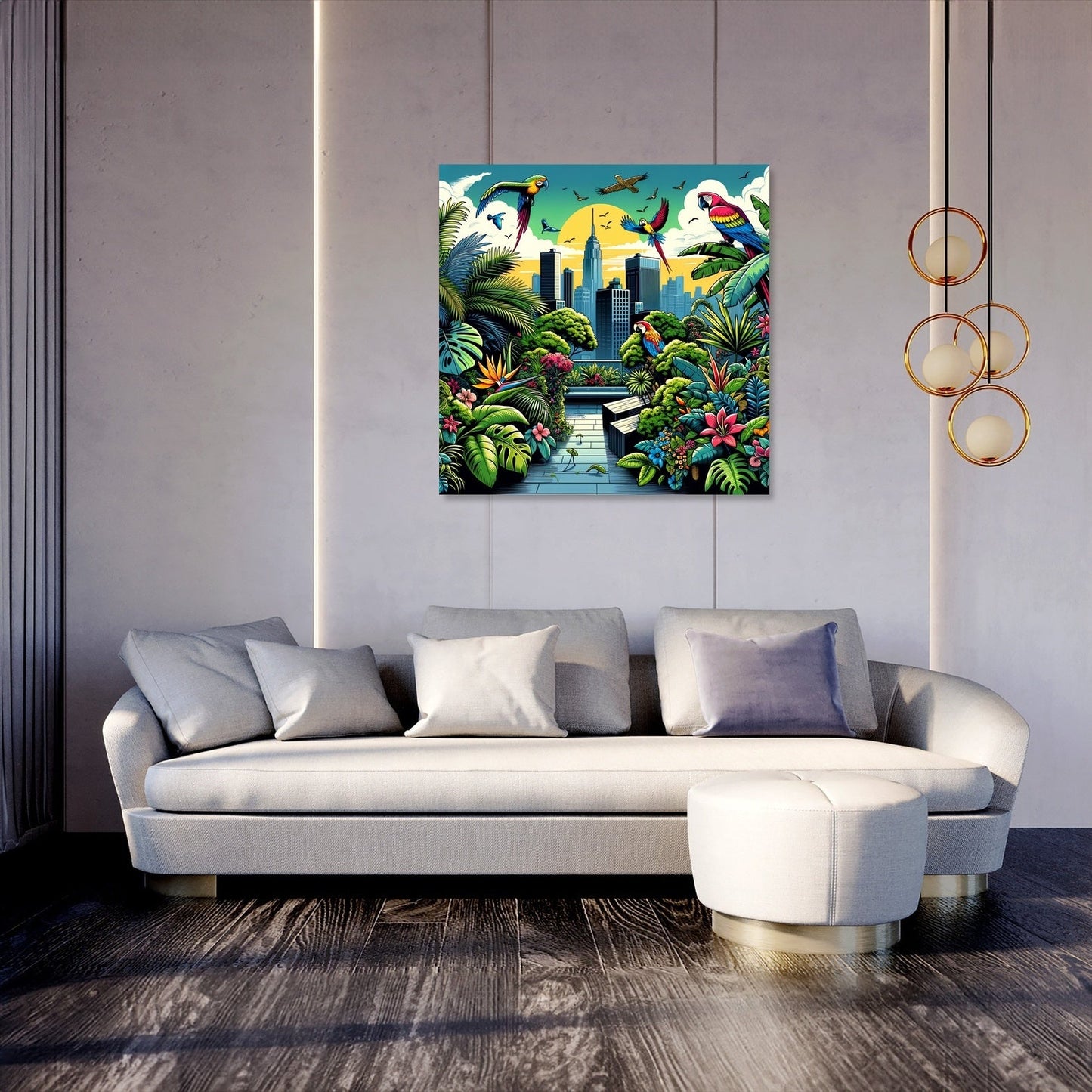 Urban Jungle View Canvas