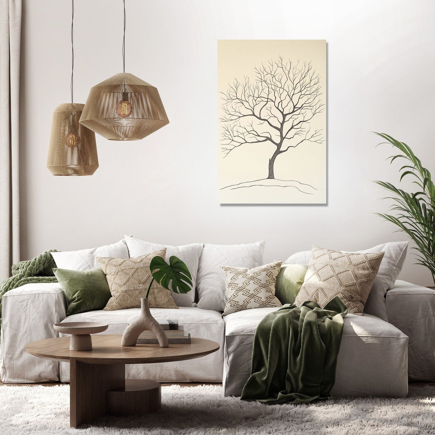 Whispering Tree Line Canvas