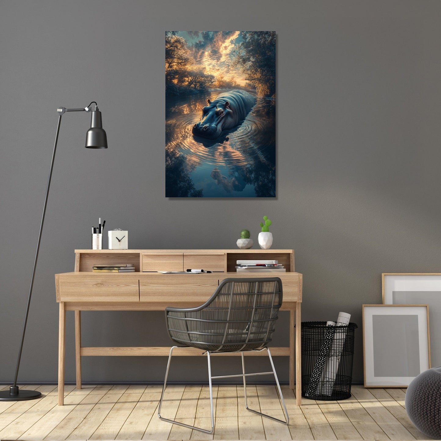 Hippo’s Dream Afloat Canvas