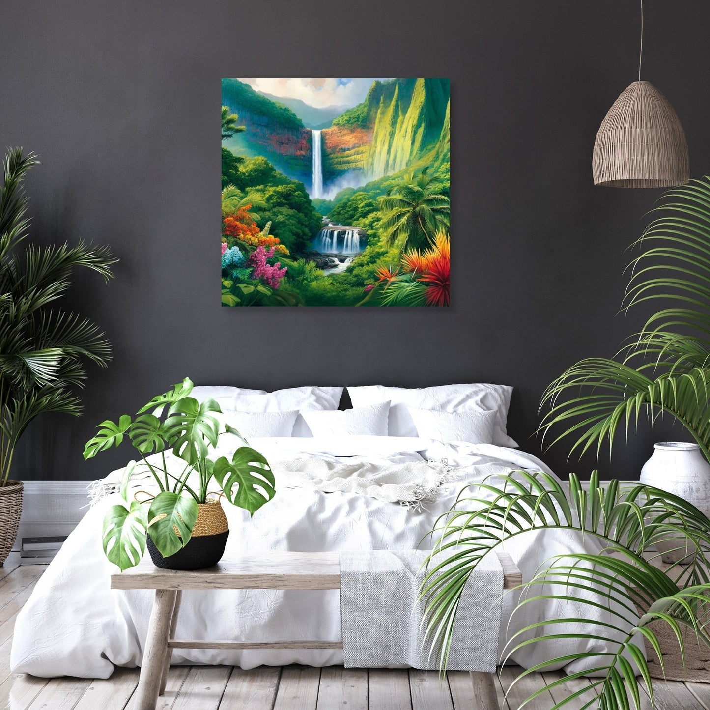 Tropical Waterfall Splendor Canvas
