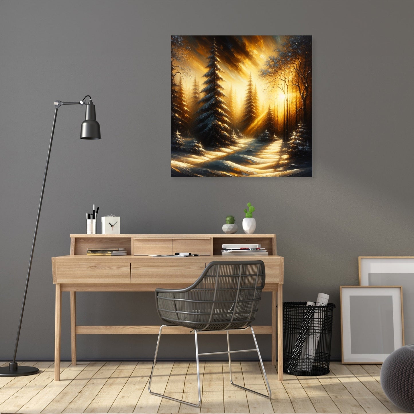 Golden Hour Winter Nostalgia Canvas