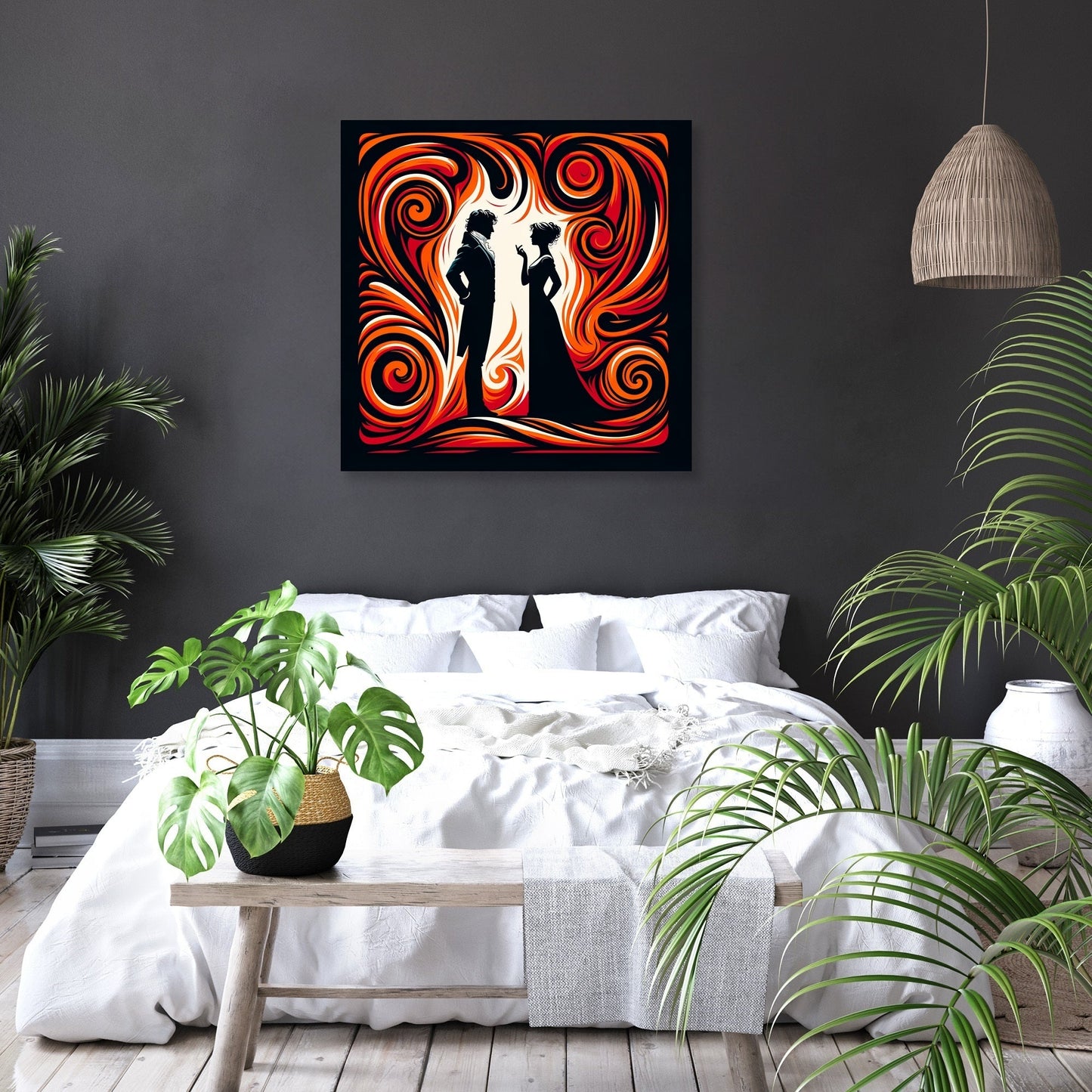 Netherfield's Fiery Embrace Canvas