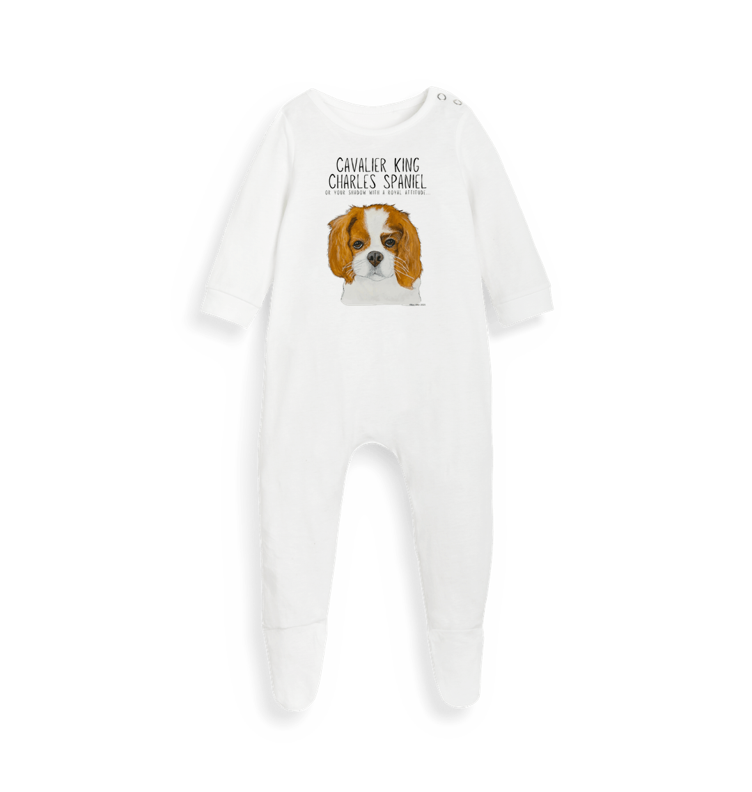 Nap Like Nobility: Eco Baby Sleep Suit with Cavalier Charm