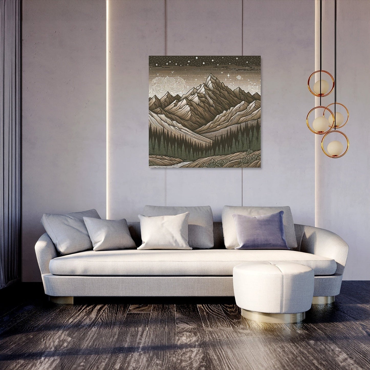 Midnight Mountain Canvas