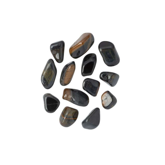 Dark Blue Tiger Eye Tumblestone Collectible Precious Stone