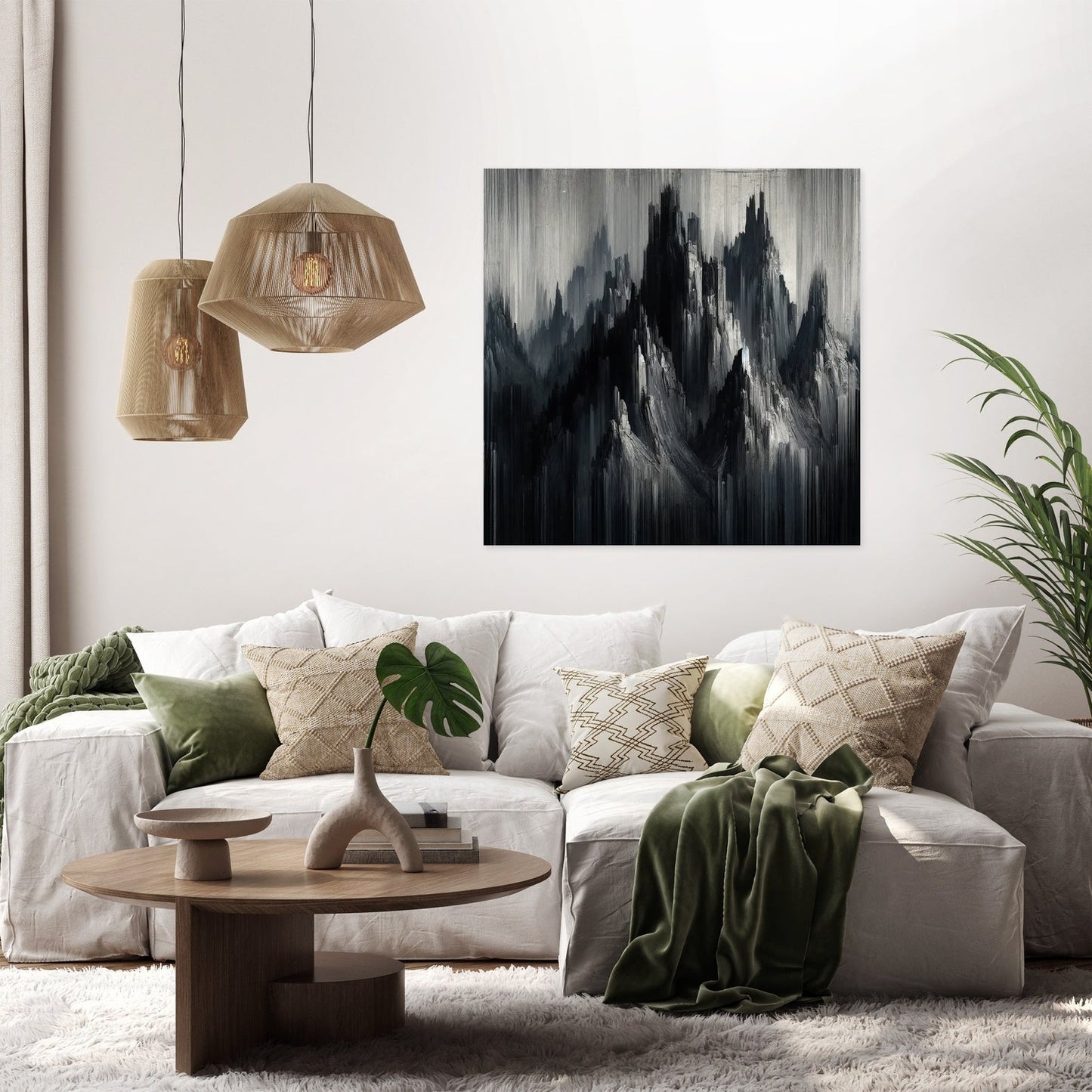 Mystic Peaks Abstract Canvas