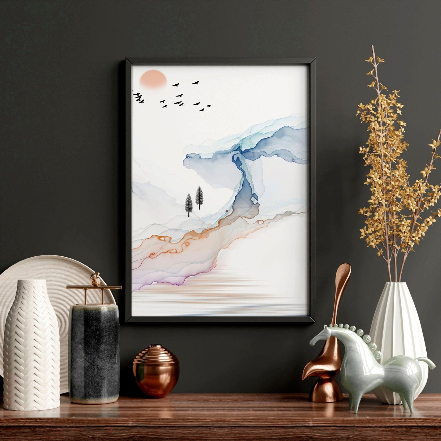 Calm artwork Wall Art prints | set of 3 framed prints