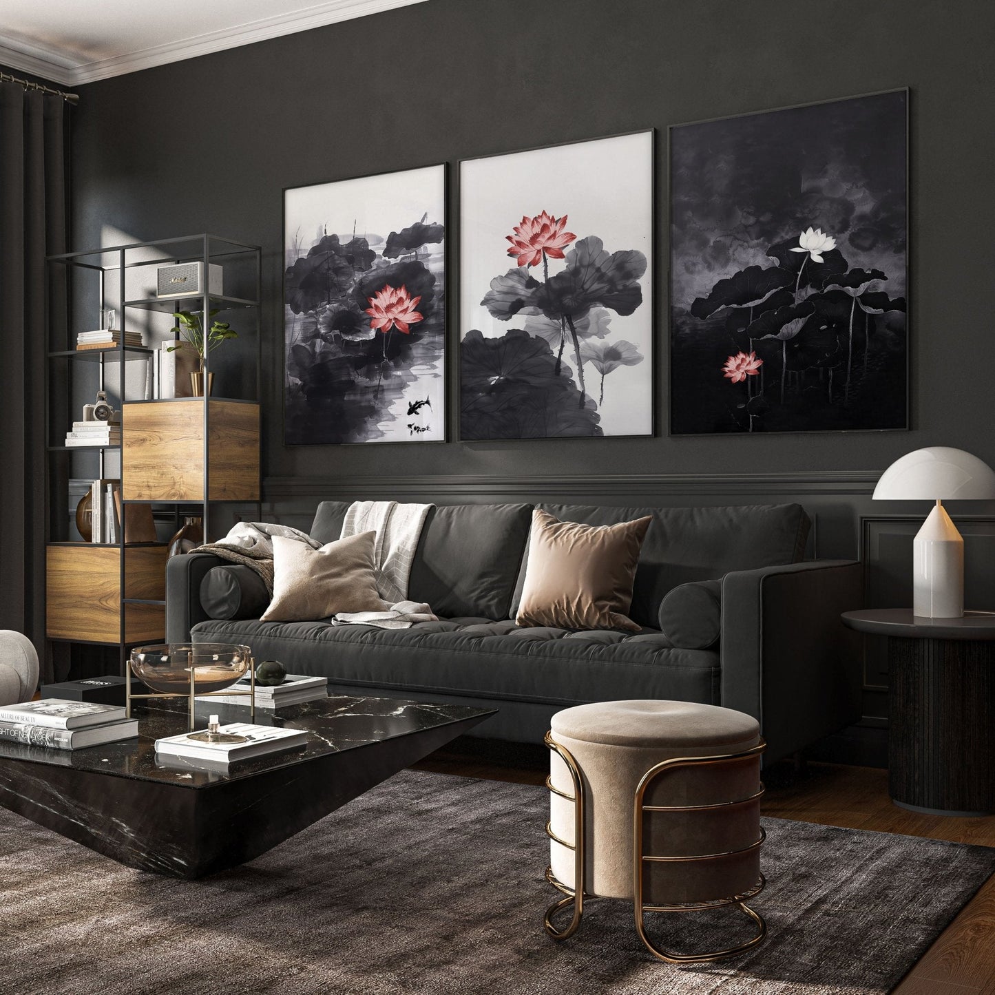 Calming Art | Set of 3 Asian Inspired Wall art Prints